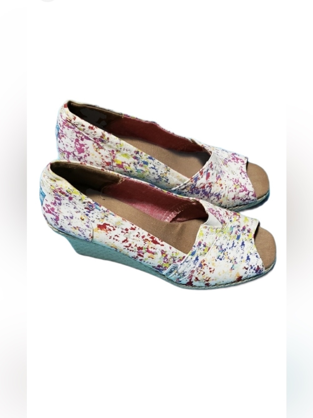 Toms Wedge Heel Platform Sandal Size 9.5 Women's Shoes Espadrille